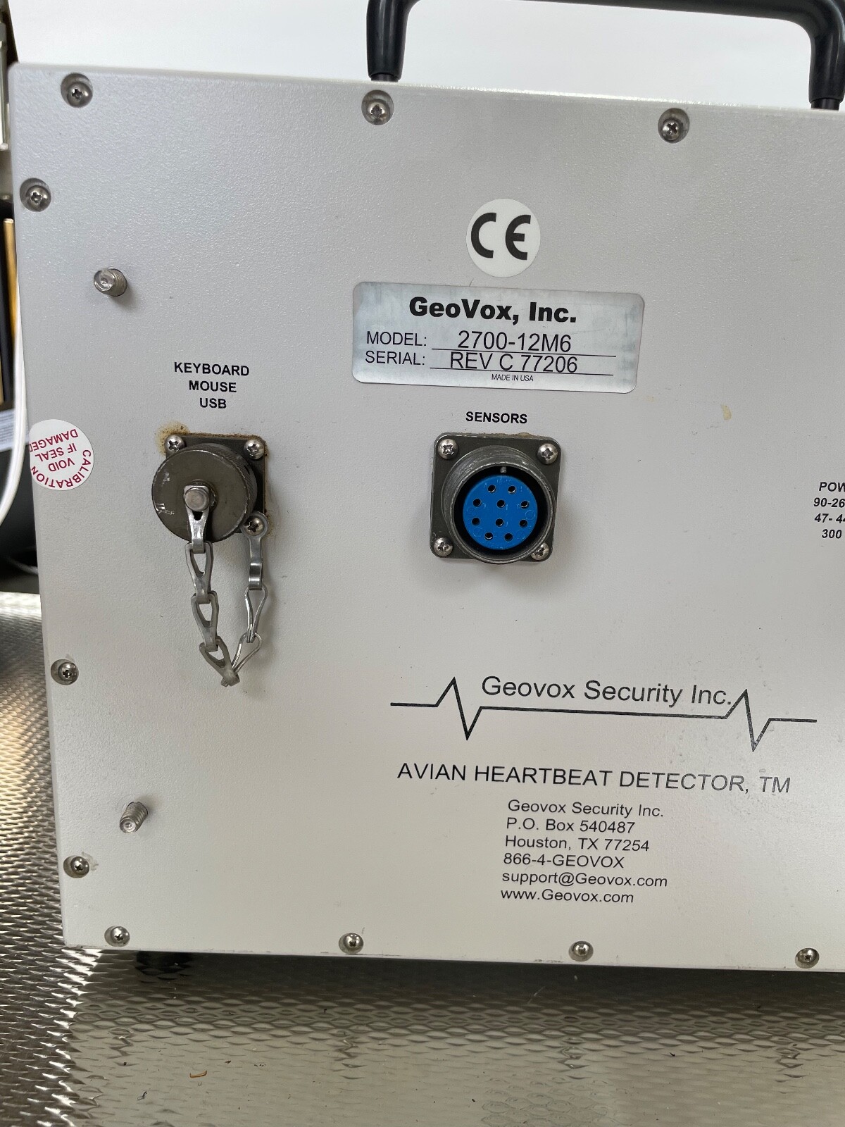 AVIAN HEARTBEAT DETECTOR 2700-12M6 – UNTESTED – SOLD AS IS