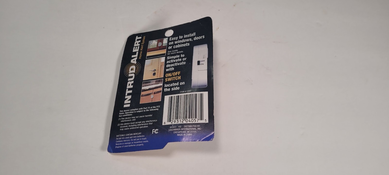 Intruder Alert Alarm Portable, New & Easy to Install!