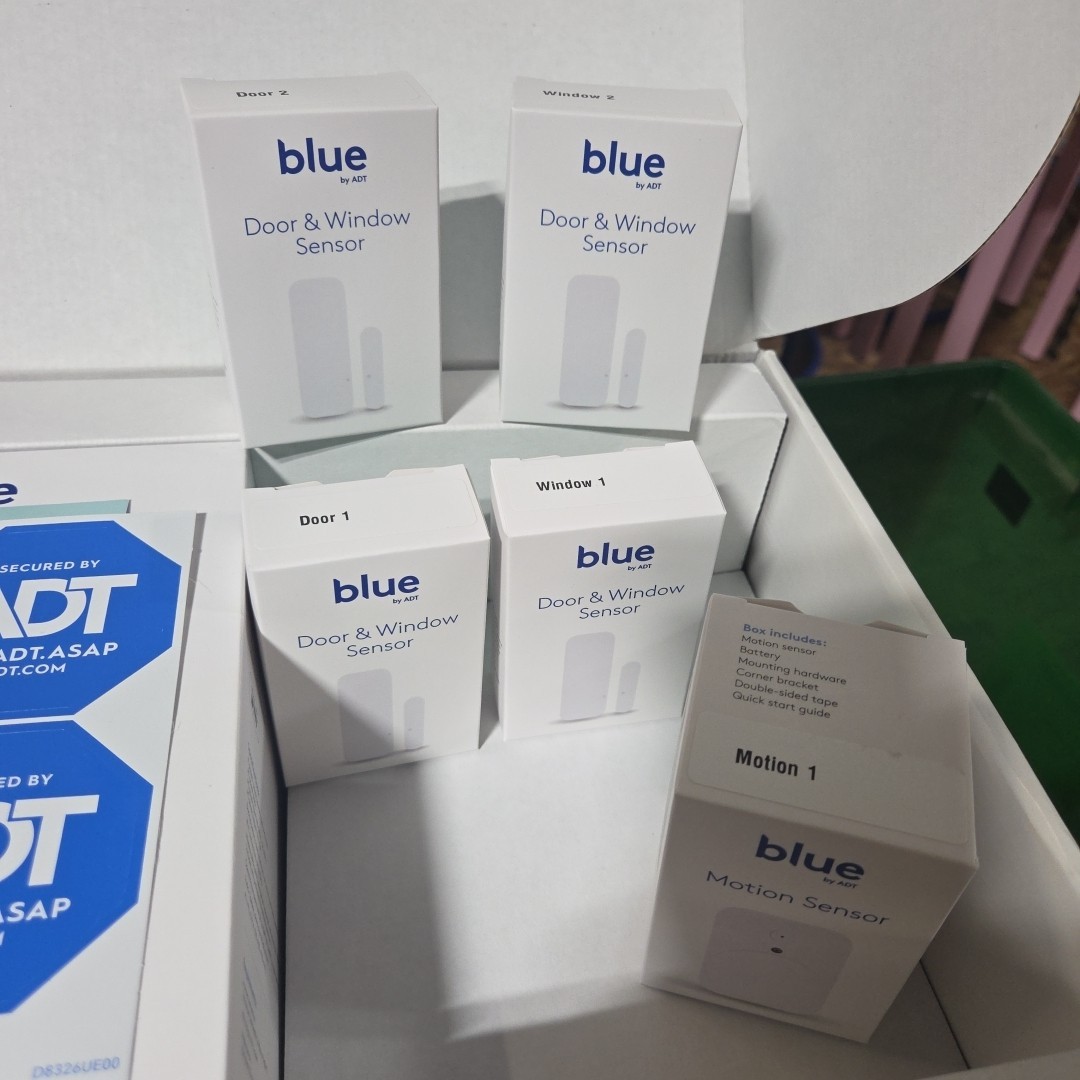 New Sealed Blue By ADT – Smart Home Hub, Window or Door Sensors, & Yard Sign
