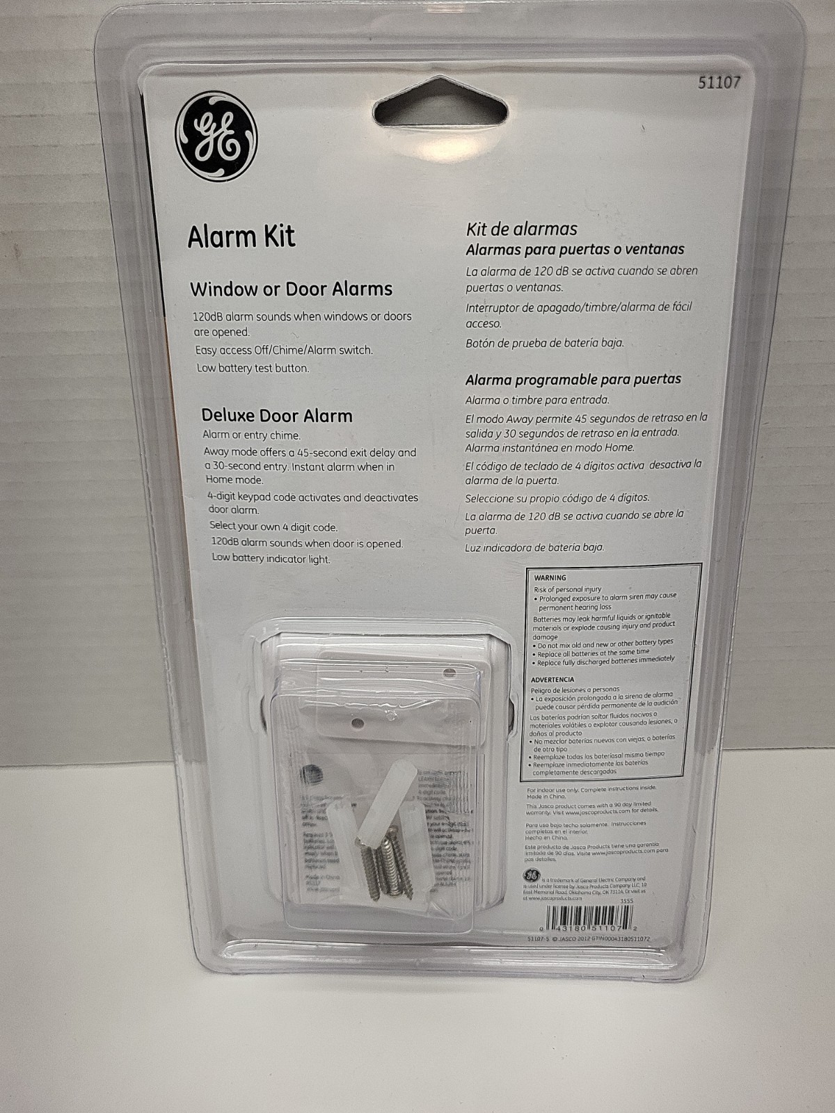 GE Window / Door Alarm Kit Personal Security Entry Chime Mode 51107 New