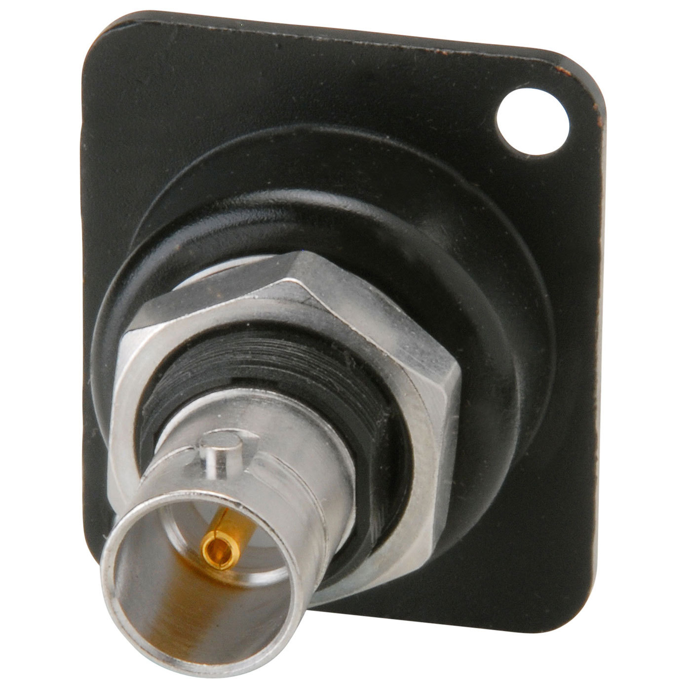 Neutrik NBB75DFIB BNC “D” Feed-Through Isolated Black