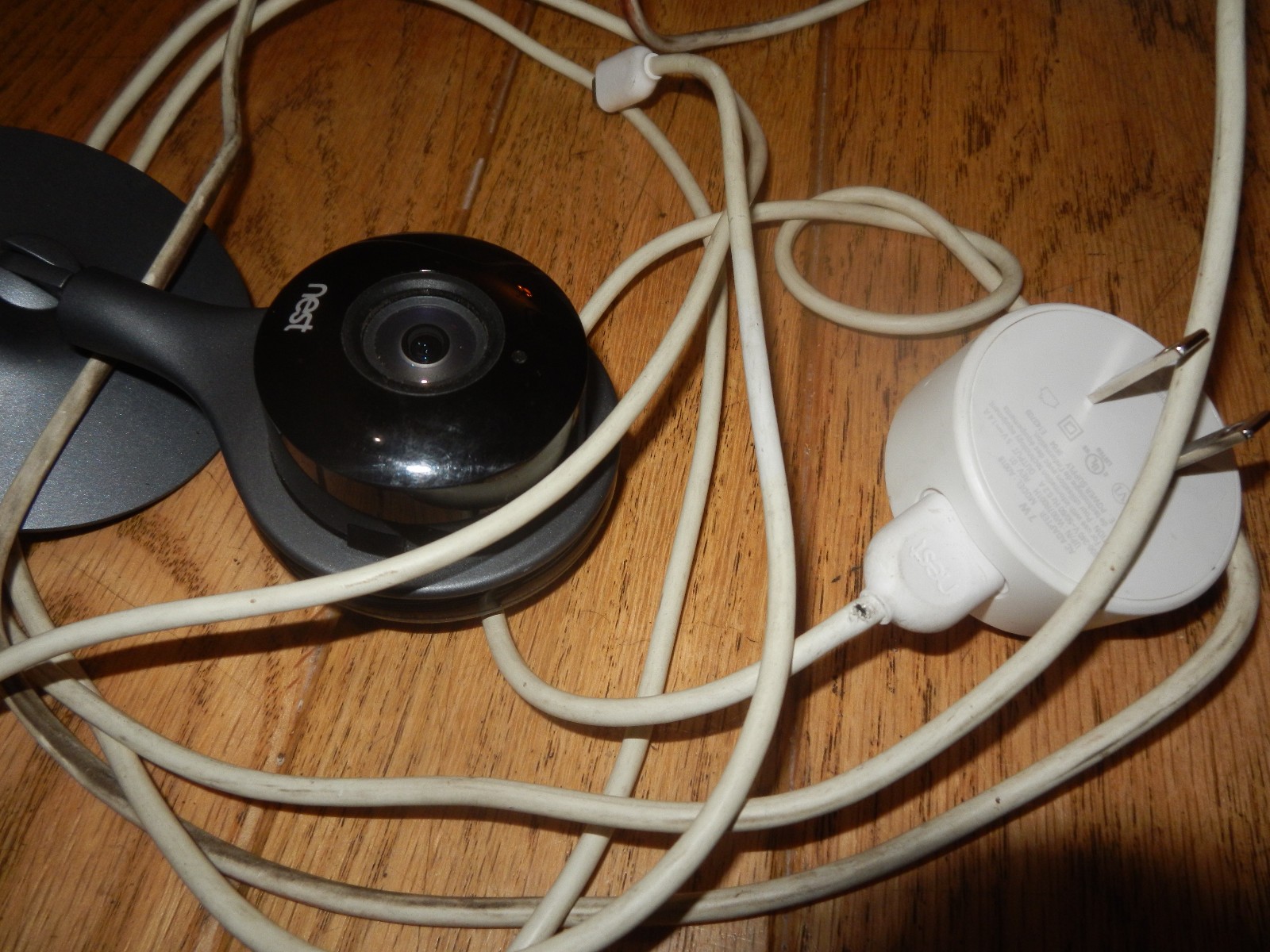Google Nest Cam Indoor Security Camera A0005 1st Gen Tested w/ Power Adapter
