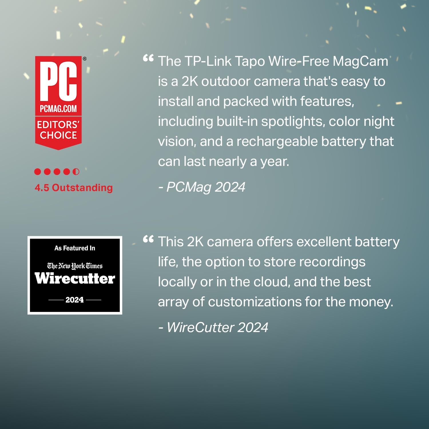 Tapo MagCam 2K+ – 2025 Wirecutter Best Outdoor Security Camera & PCMag Editor…