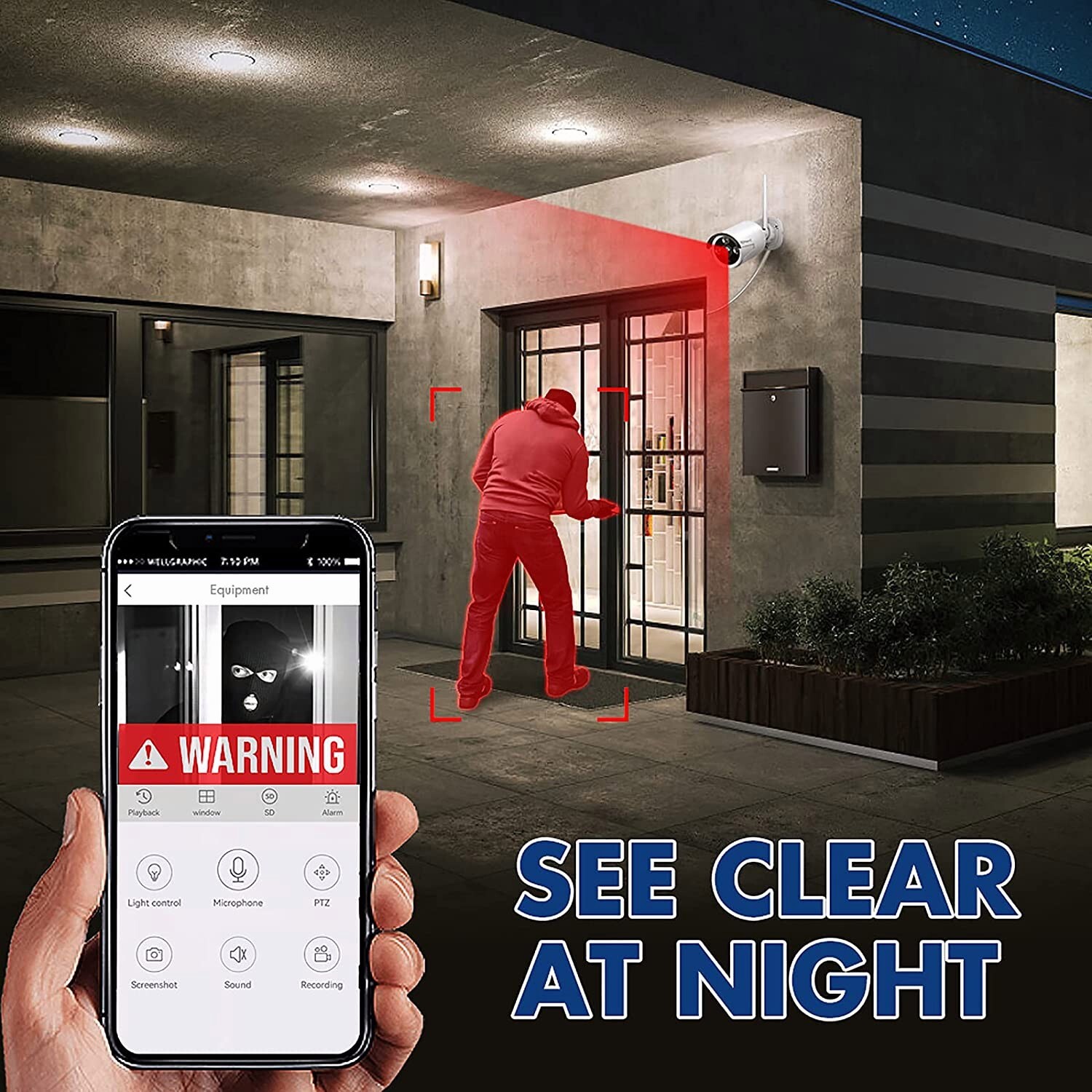 SmartSF 8CH Full HD NVR 2MP Video Audio Outdoor IR Wireless IP Security System
