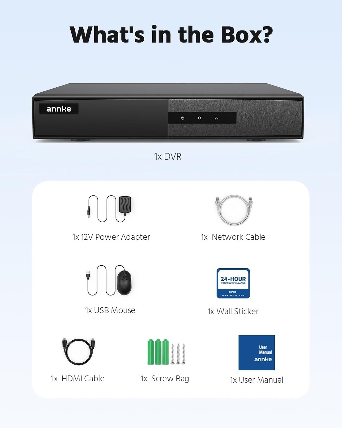 8 Channel 3K Lite Hybrid DVR for Efficient Home Security – No HDD Required