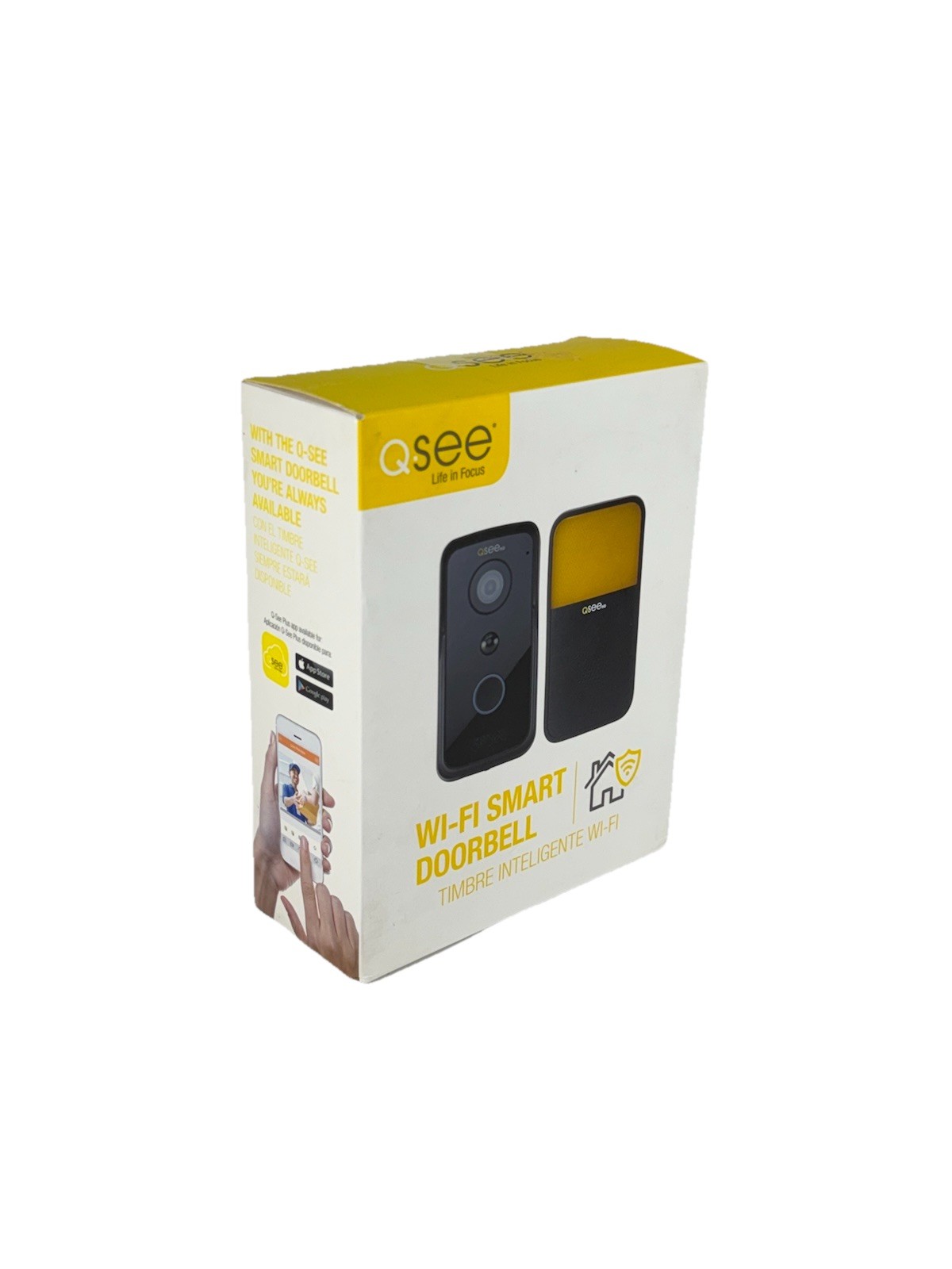 Q-see Wi-Fi Doorbell Camera & Chime – Black 720p (1280 x 720 ) – QCW1000BC