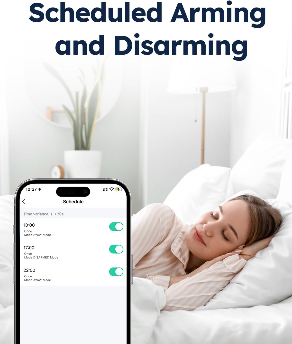 Customizable Wireless WiFi Security System with Battery Backup & App Access