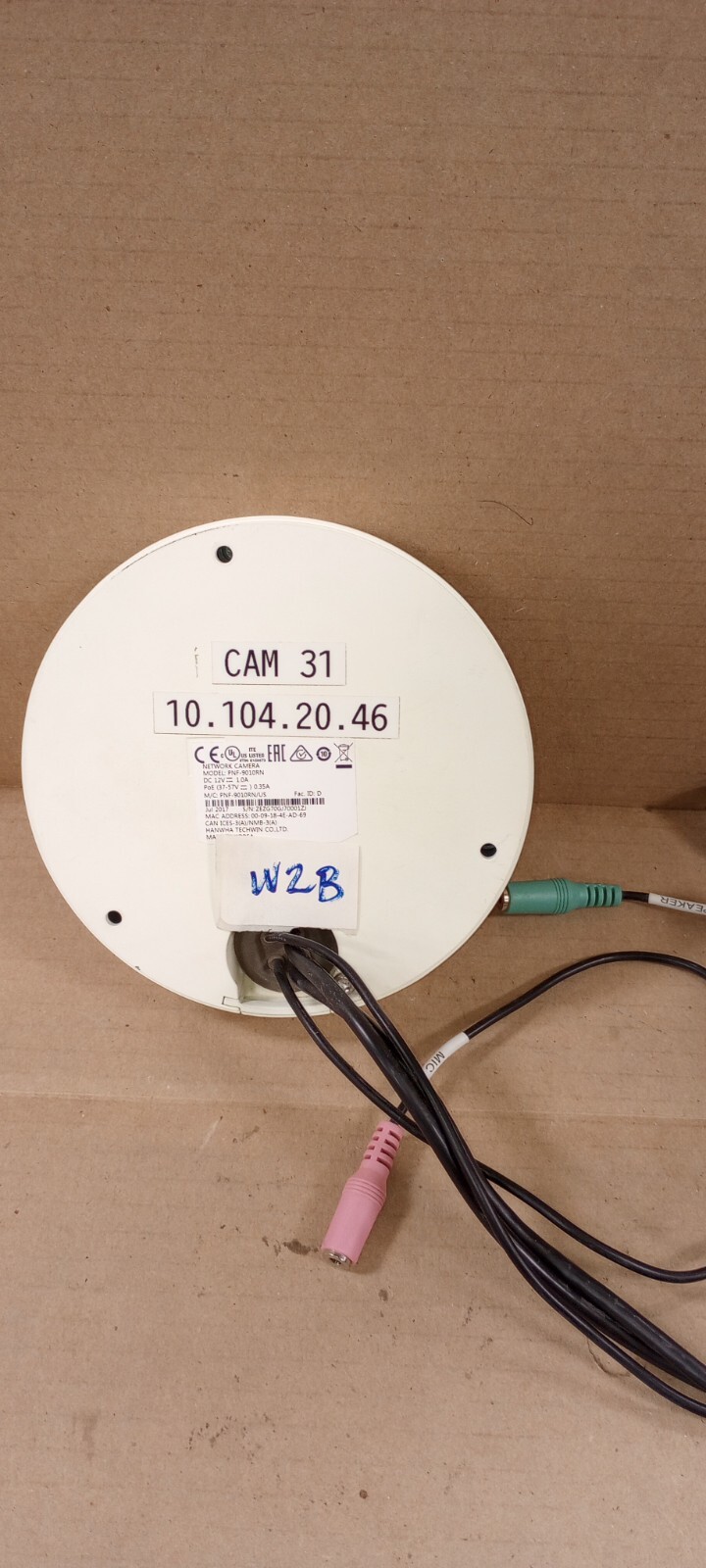 WiseNet used DEMO PNF-9010RN 12mp Fisheye IP Camera Hanwha Techwin