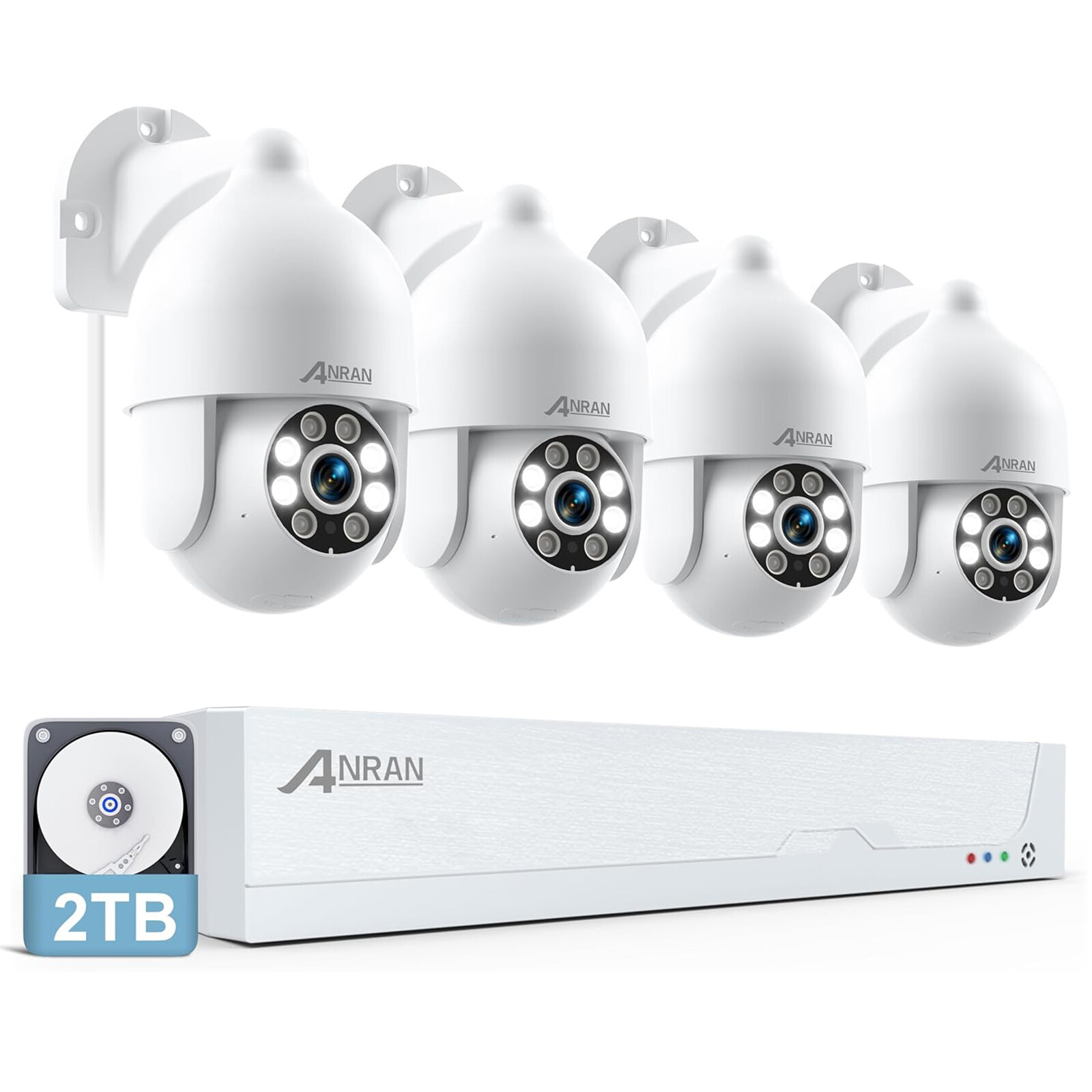 ANRAN 8CH 4K NVR 8MP POE Security IP Camera System 2 Way Audio AI Detection IP66