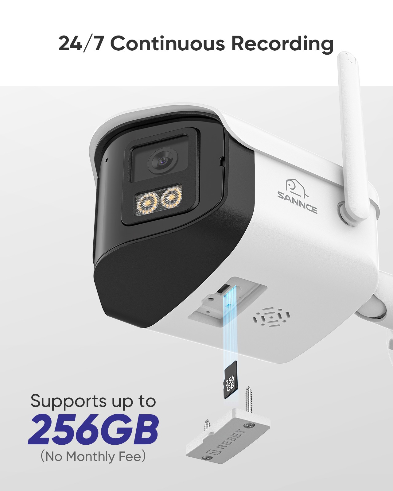 SANNCE 4MP Wireless Dual Lens Security IP Camera Color Night Vision 2 Way Audio