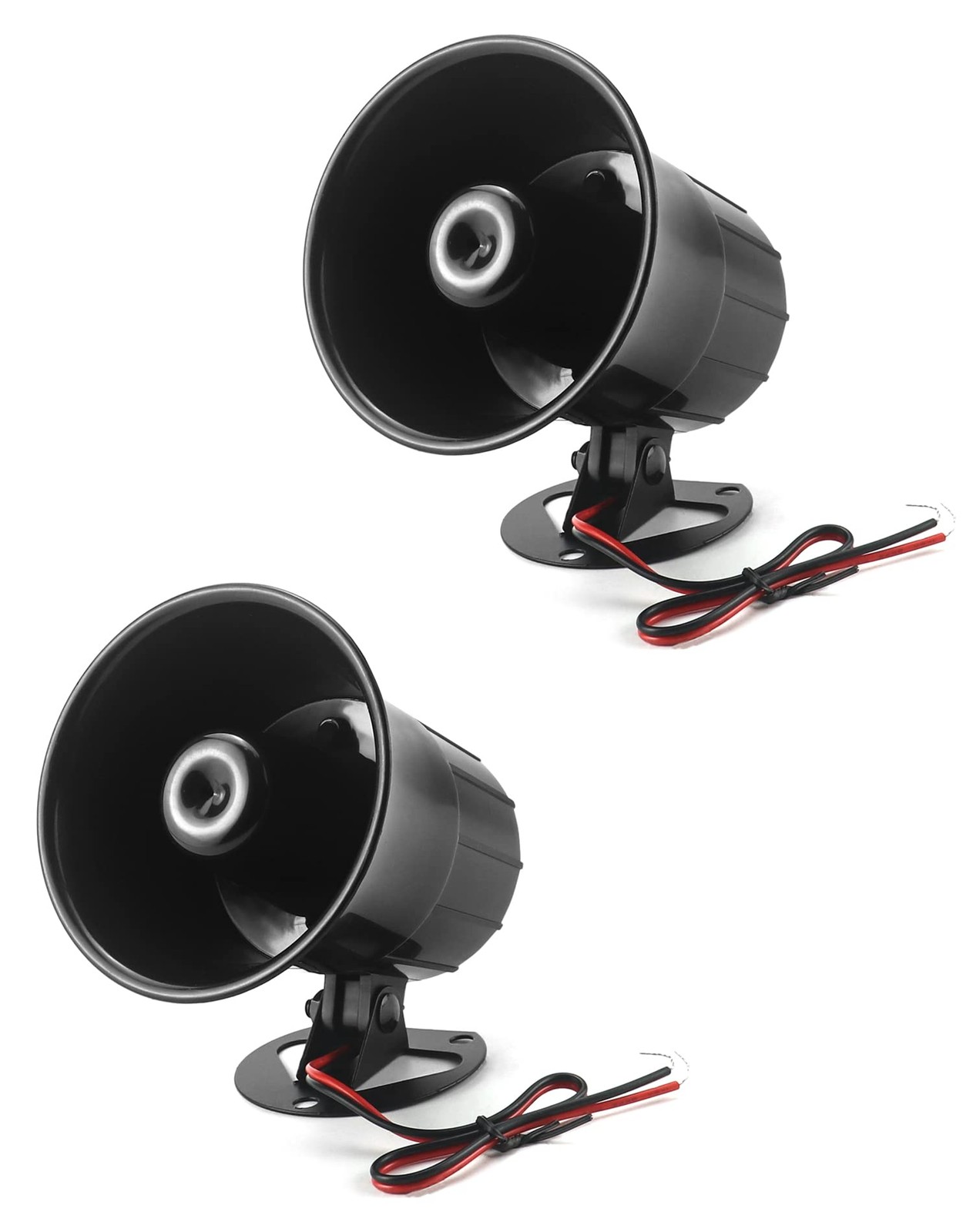 Wired Alarm Siren 2 Pack 110dB DC 12V Loud Security Horn Home Protection ABS