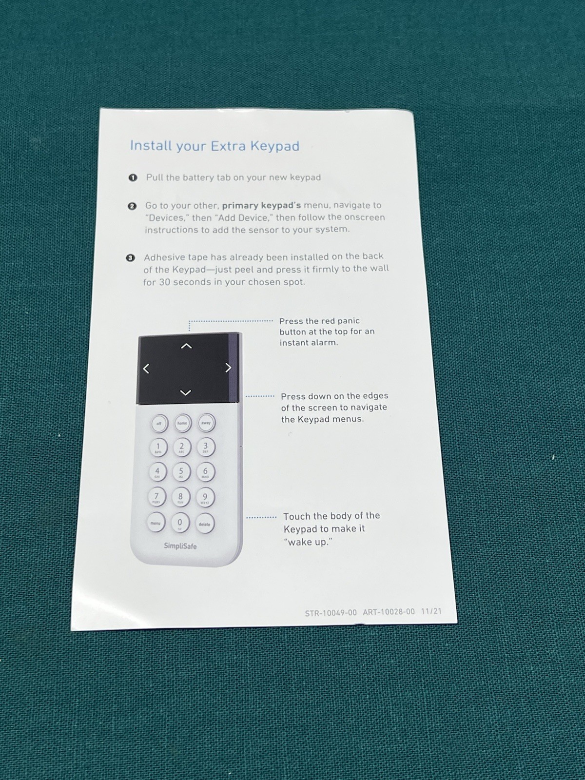 NEW SimpliSafe Extra Keypad Model KPD301 / KP3W For Security Alarm System (5M)
