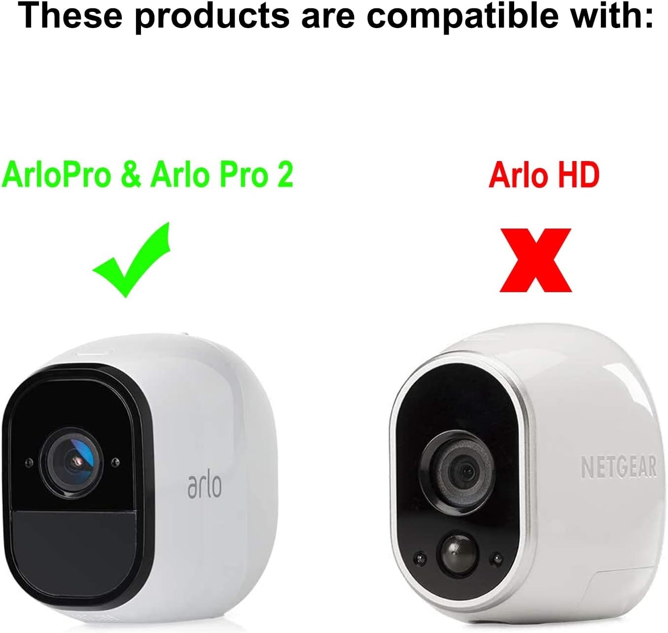 3-Pack Silicone Skins for Arlo Pro/Pro 2 Cameras – Elegant Waterproof Protection