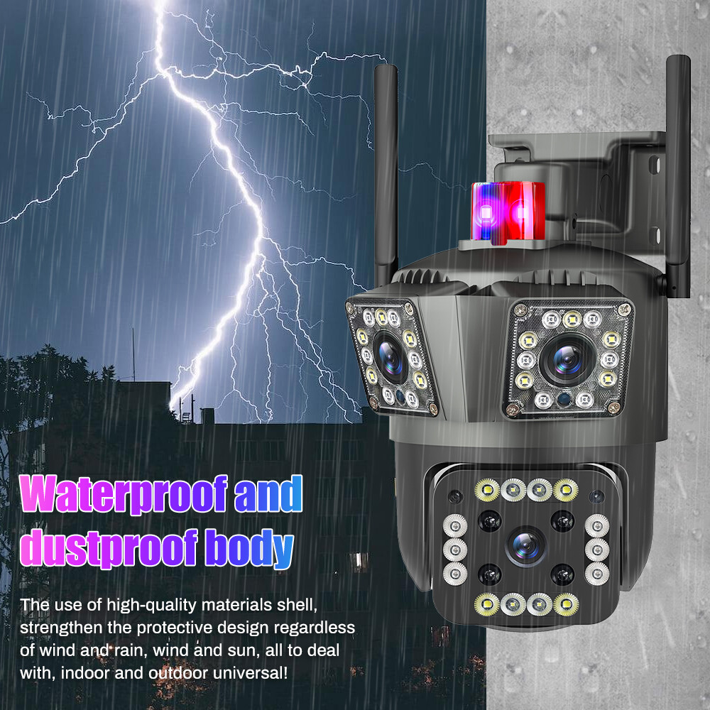 Dual Lens Security Camera Wireless 4K HD WiFi IP PTZ Home Outdoor CCTV IR Cam US