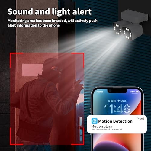 Dual Lens Outdoor Cameras 2.5K/5MP House Wired power supply – Wi-Fi Dual camera