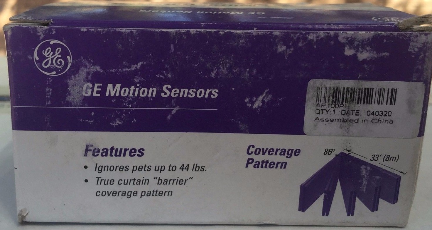 GE AP100PI Mirror Optic PIR Motion Sensor, With Pet Immunity