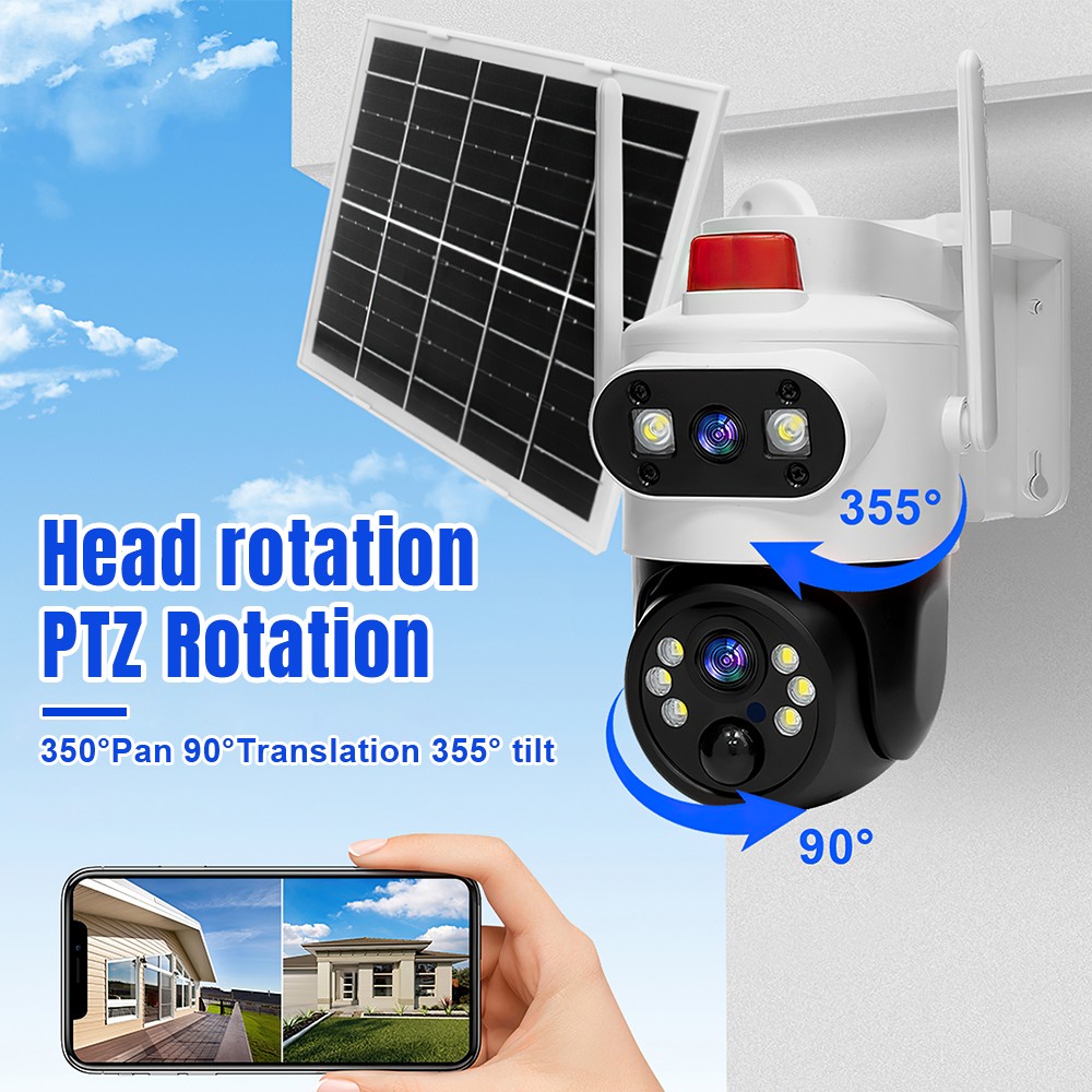 4 Camara De Seguridad Solar Inalambricas Para Exterior Con Vision Nocturna Audio