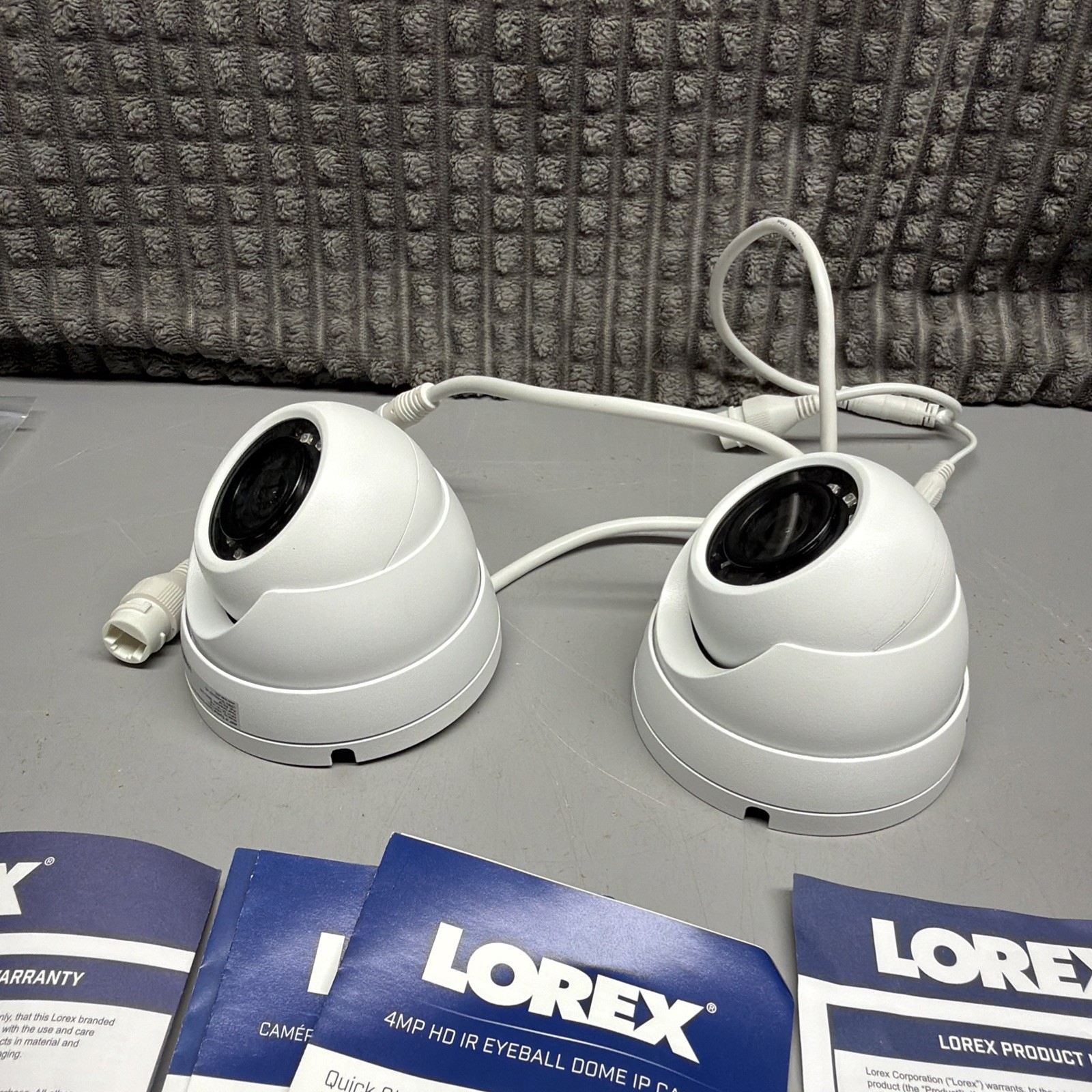 Lorex LNE4172S-C 4MP HD IP IR Eyeball Dome Camera White Lot Of 2 New Open Box