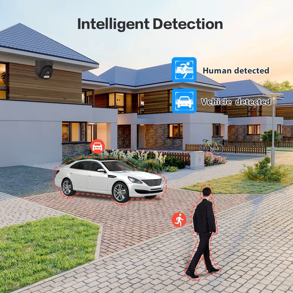 4K 4CH POE NVR 5MP POE Security Camera System Two Way Audio CCTV Outdoor 1TB