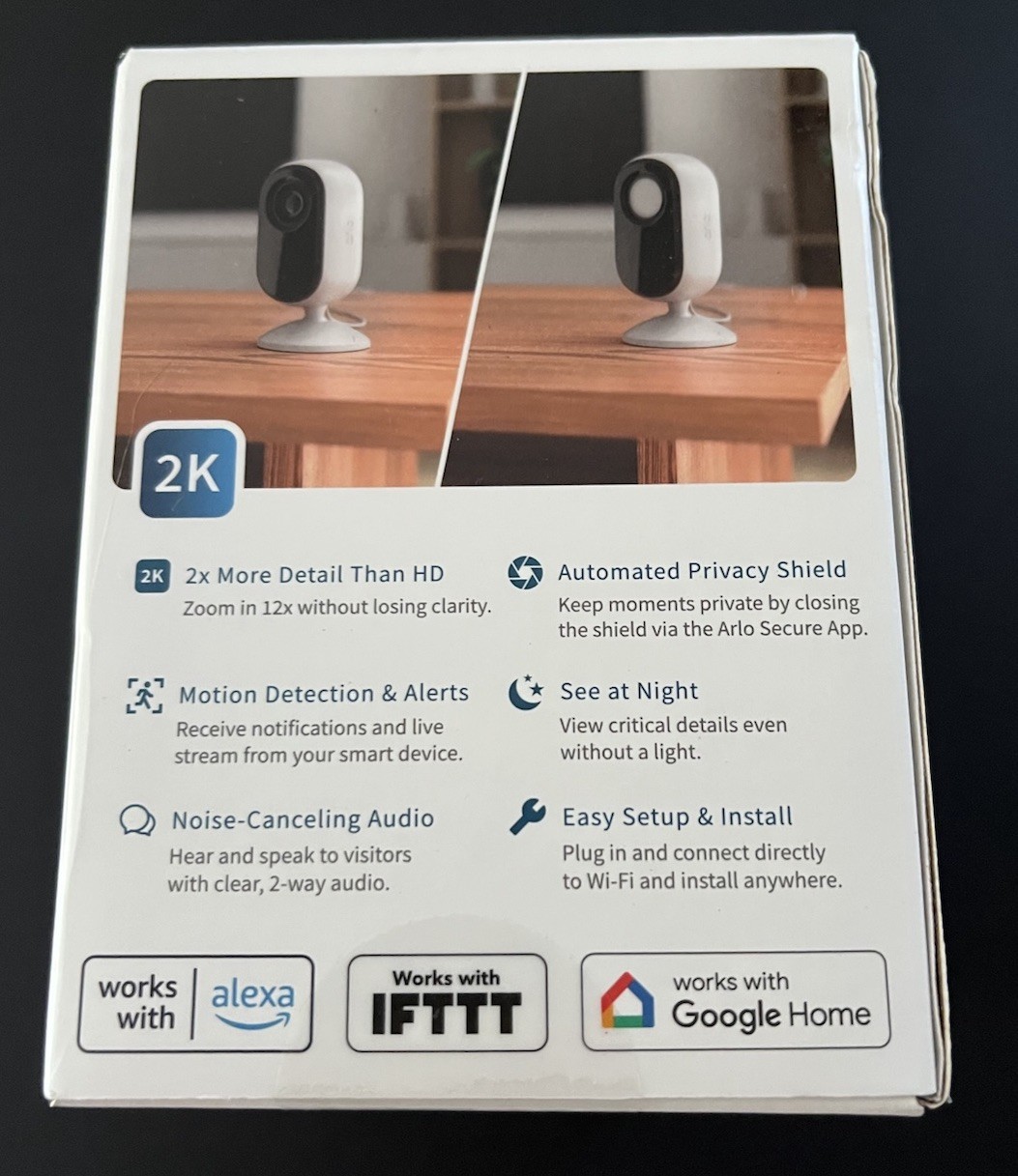 Arlo Essential Indoor 2K Security Camera 2nd Generation