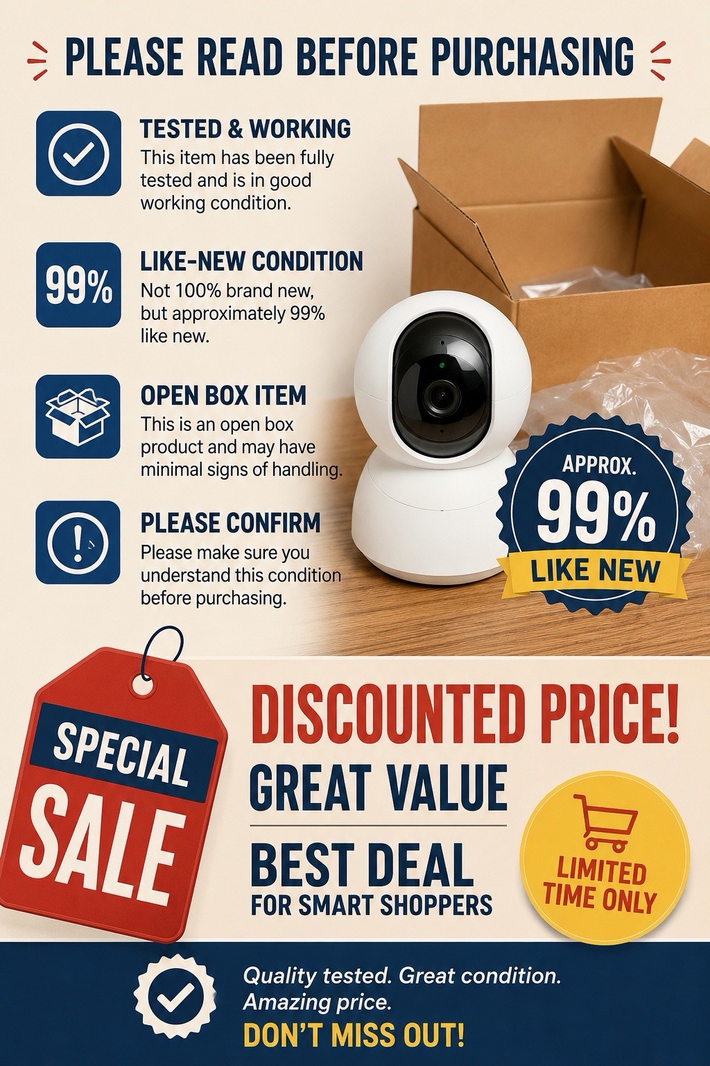 （1ZP）VORGUT Wireless Security Camera System 10” LCD 2CAMS x 3MP PTZ NVR 500G HDD