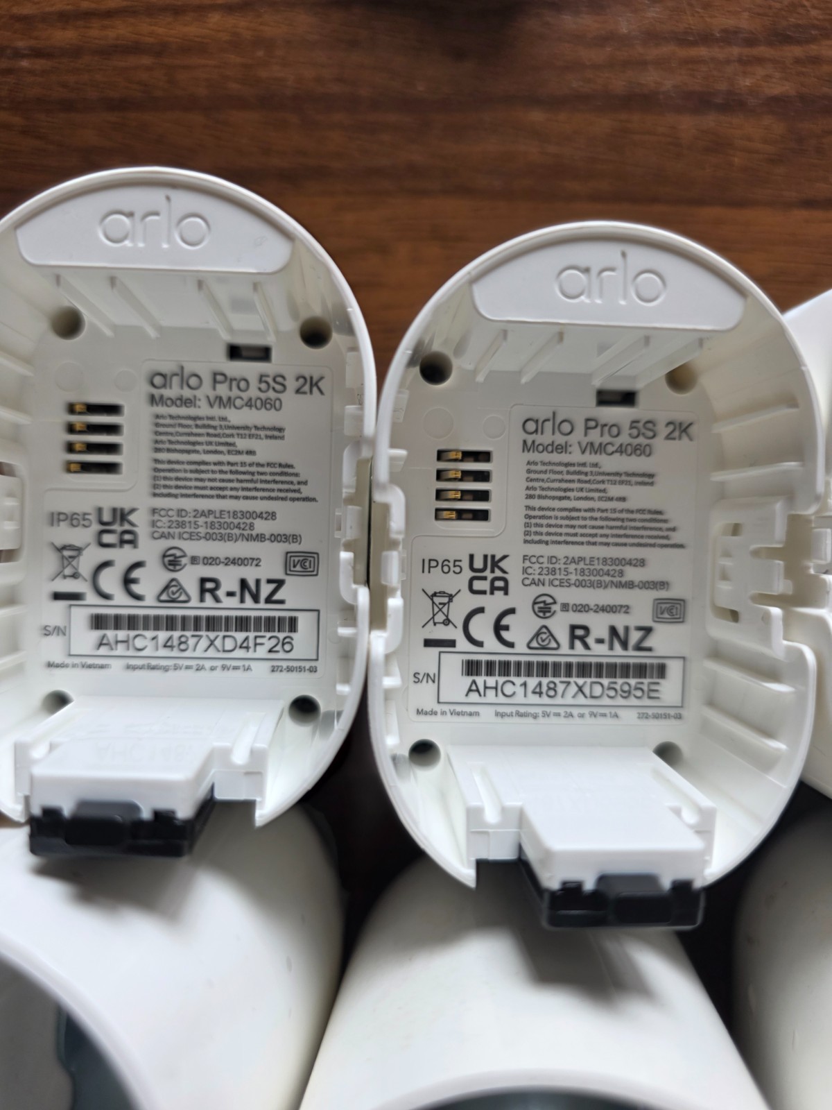 4x Arlo Pro 5S 2K Spotlight Camera Wireless Home Security Cams w/ Base Hub Solar