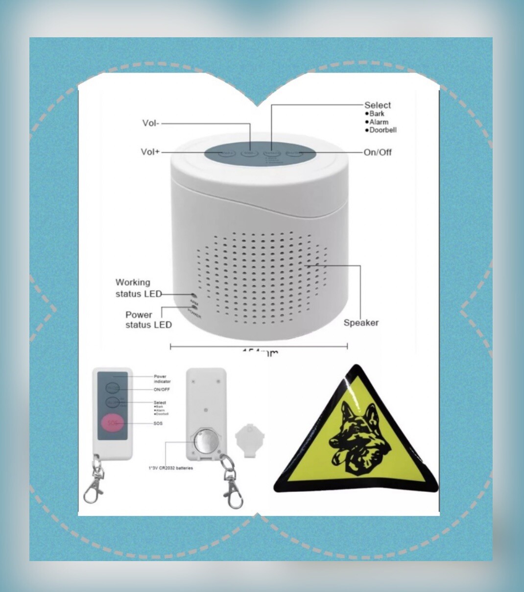 BARKING WATCH DOG Electronic Home Safety Security REMOTE Burglar Alarm System K9