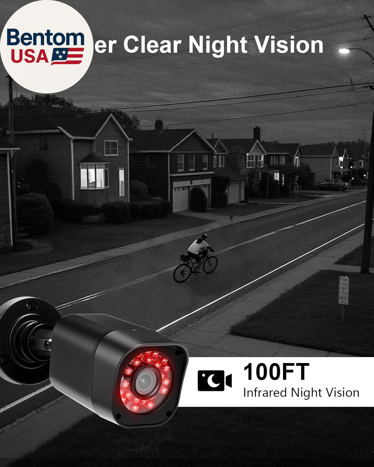 8CH 1080P Wired Security Camera System, 8 X Surveillance Security Cameras Outdo