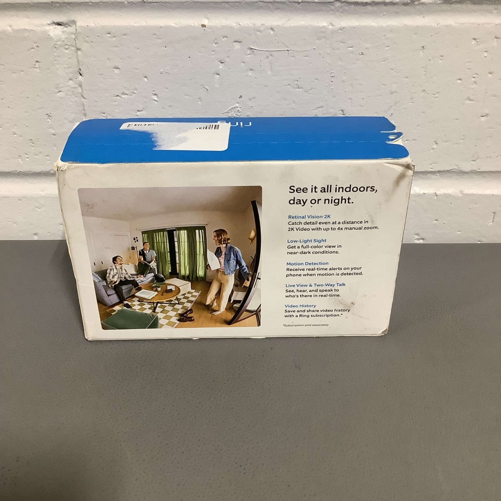 Ring Indoor Cam Plus (Plug in)- Retinal Vision 2K Camera