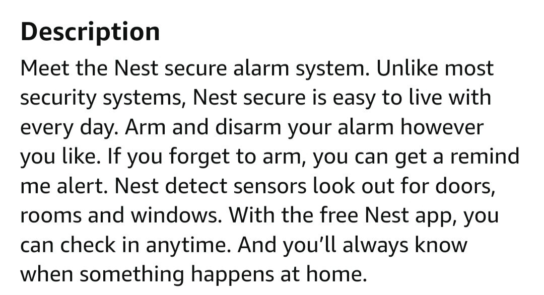 Google Nest Secure Alarm System H1500ES Starter Kit – White