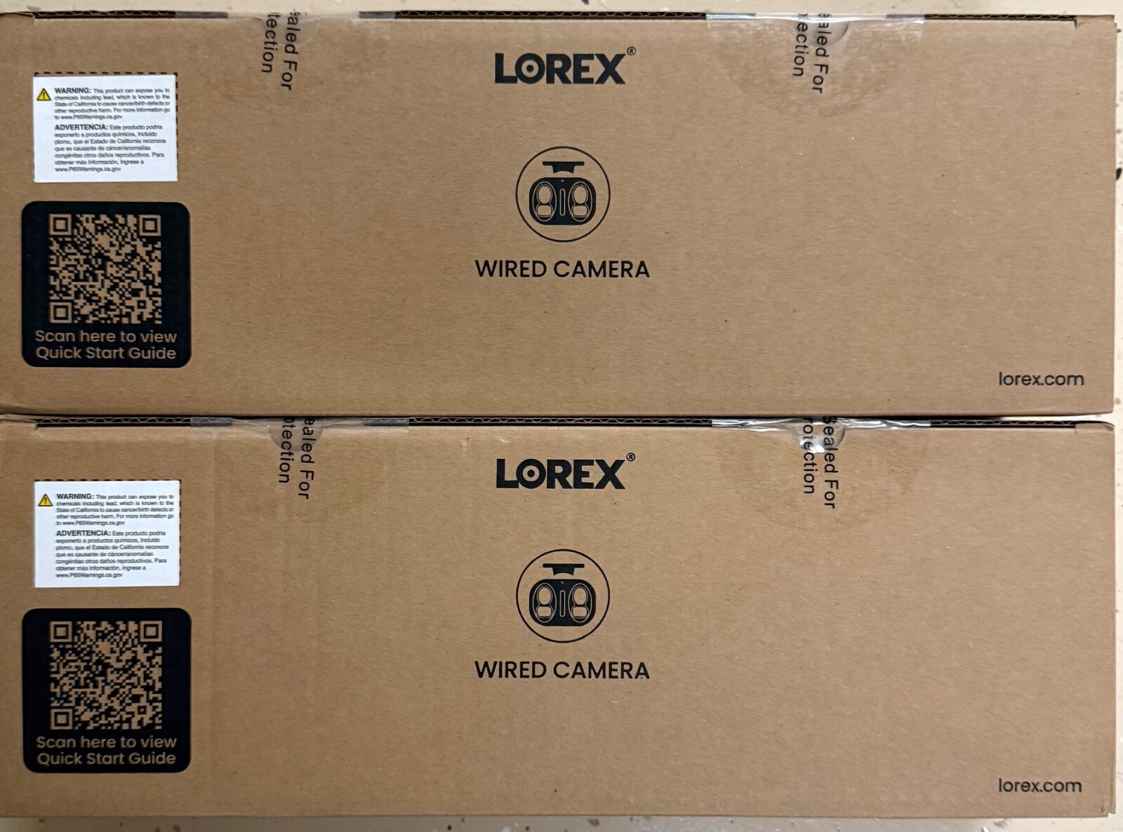 2 Pack Lorex H20 4K IP Wired Dual Lens Security Camera with Smart Lighting