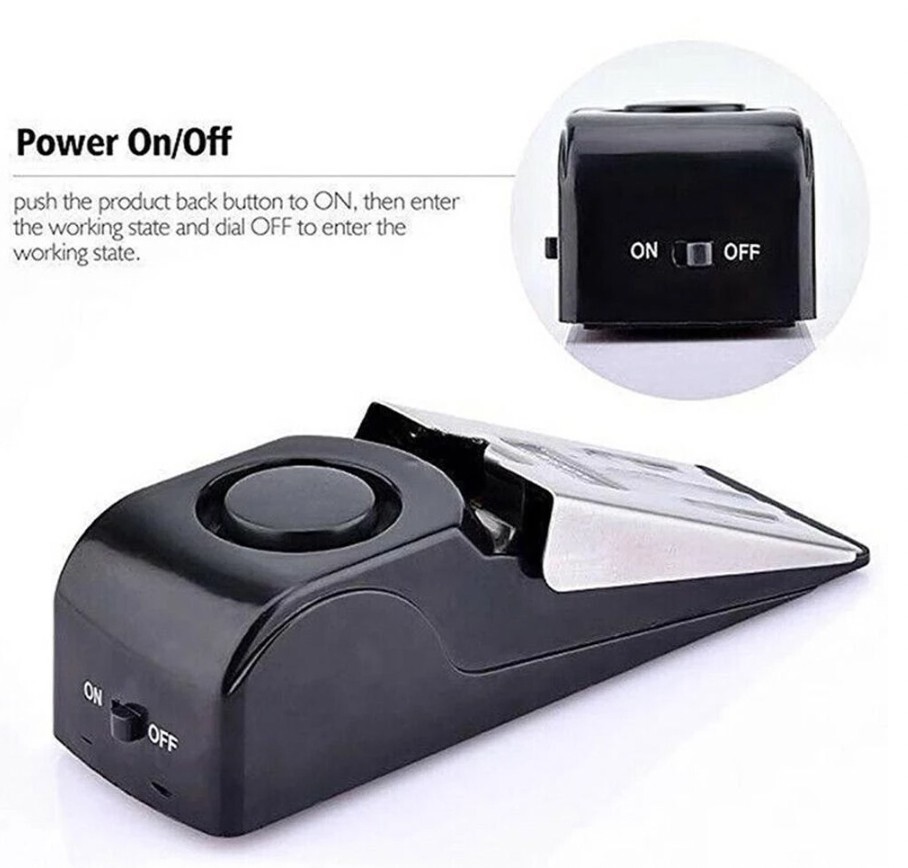 Door Stop Security Alarm Wedge Stopper Portable Home Hotel Travel Anti‑Theft 
