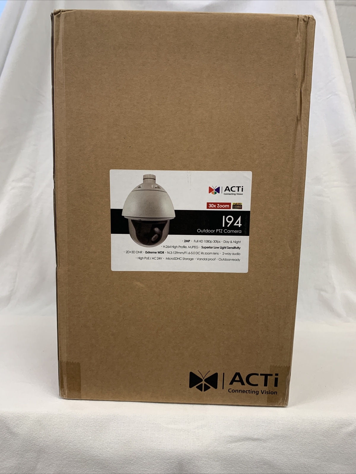 Acti I94 PTZ x Zoom IP Digital Camera With Back Box And Wall Mount Included