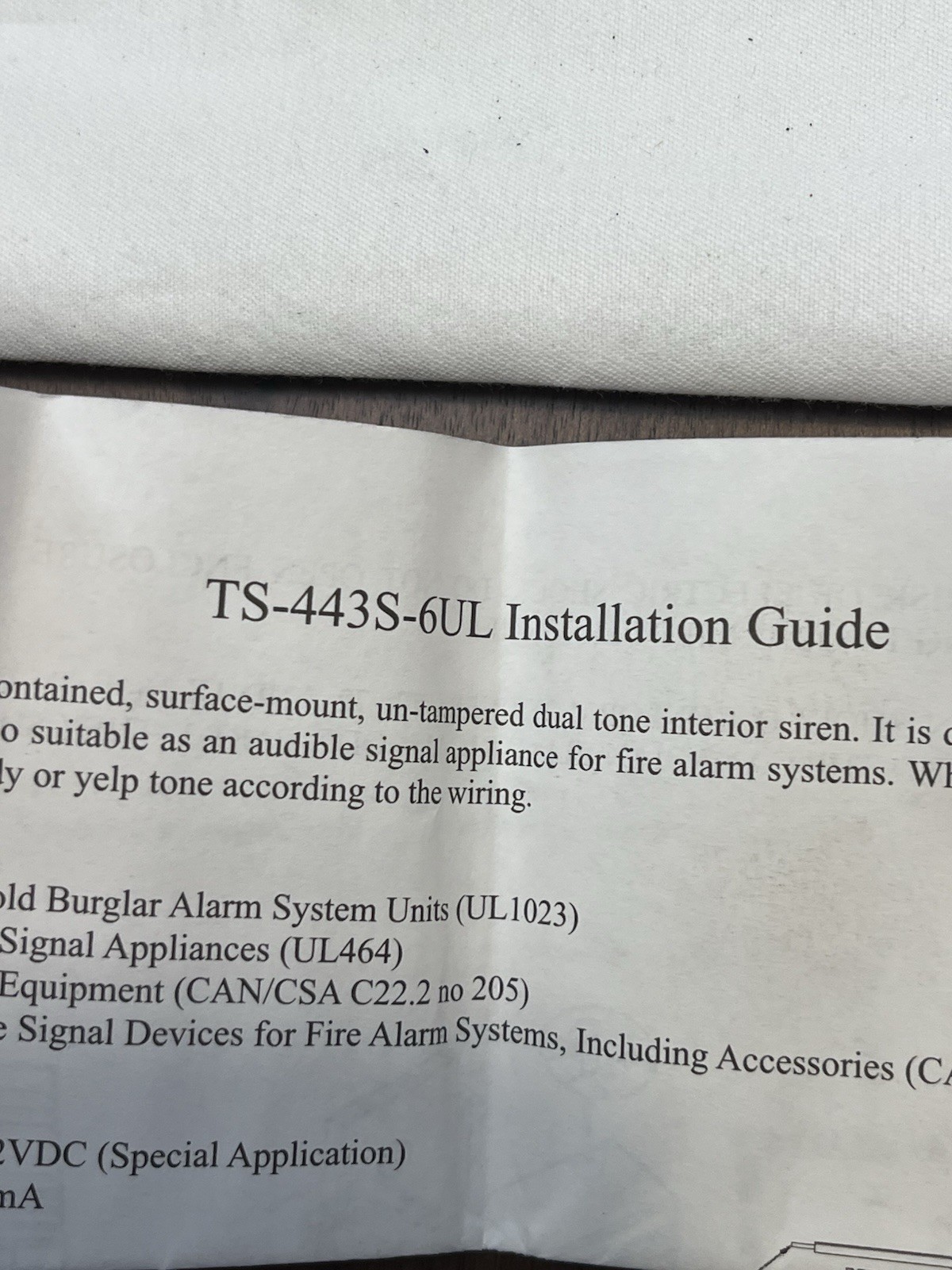 DSC Electronic Siren SD 15W-ULF Indoor New Alarm System Siren Wired Dual Tone