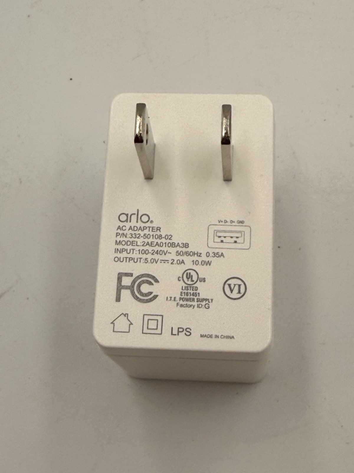 ARLO ULTRA Security System AC Adapter 2AEA010BA3B