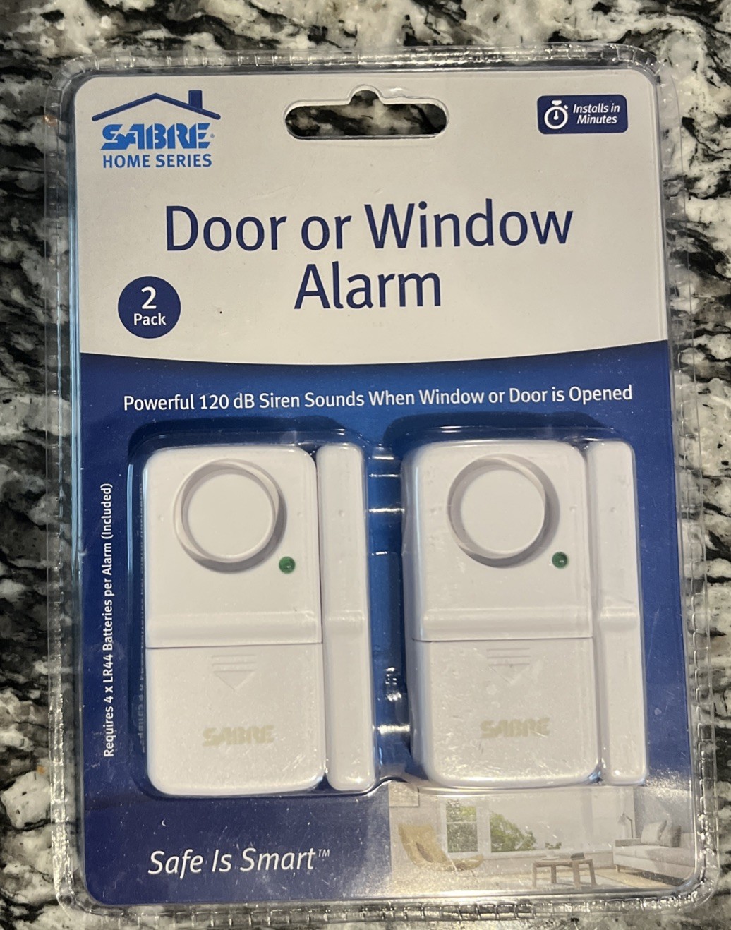 NIP Sabre Home Series Door Or Window Alarm HS-DWA2 2 Pack
