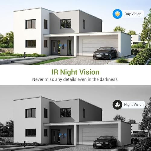 1080P Wireless Video Doorbell Camera, Outdoor Surveillance Cameras, FHD Black
