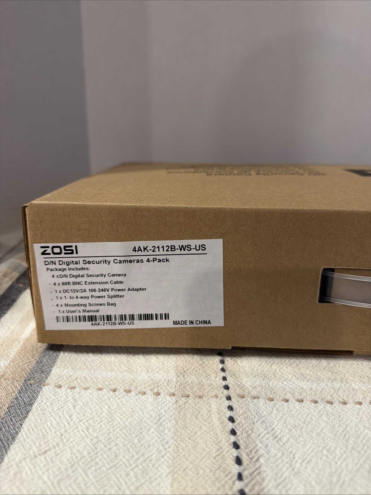 ZOSI 8AP-3063W4-10-US 8 channel, 4 camera video system + 4 Pack 100ft Cable
