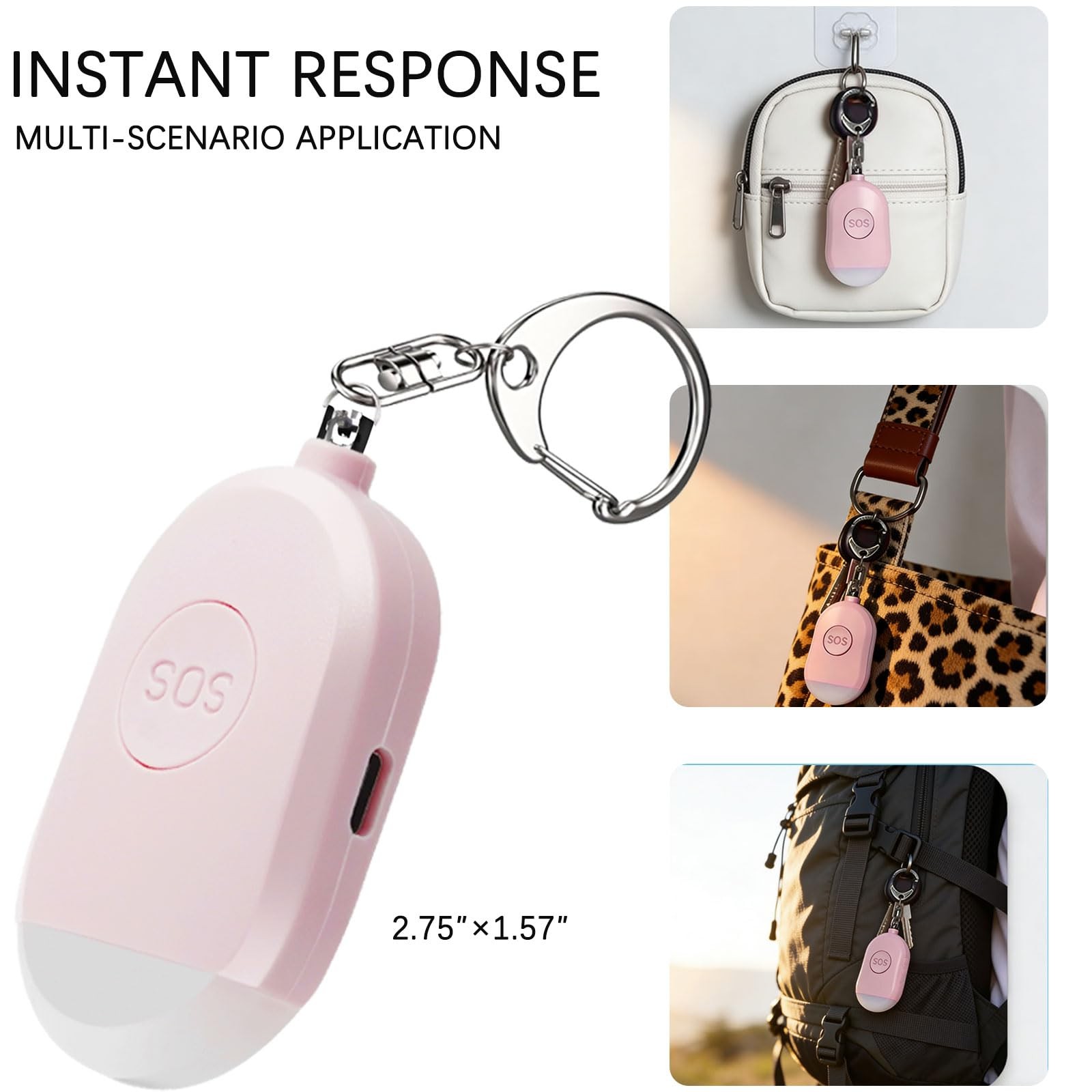 Personal Safety Alarm for Women, 12 Pack 140DB Self Defense Keychain Alarm wi…