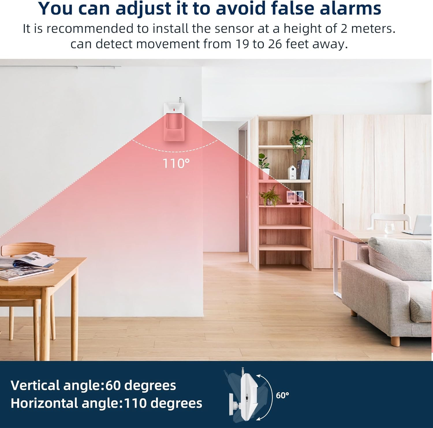 Wifi Alarm Home Security System, Wireless Alarm System with Loud 120Db Motion Se