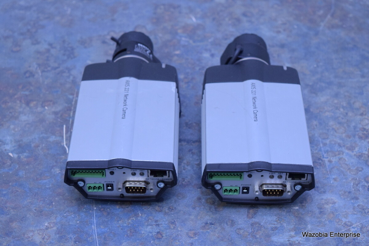2 AXIS 221 NETWORK CAMERA 0221-001-02 WITH PENTAX 3-8 MM CS 1:1.0 D/N TS3VS10ED