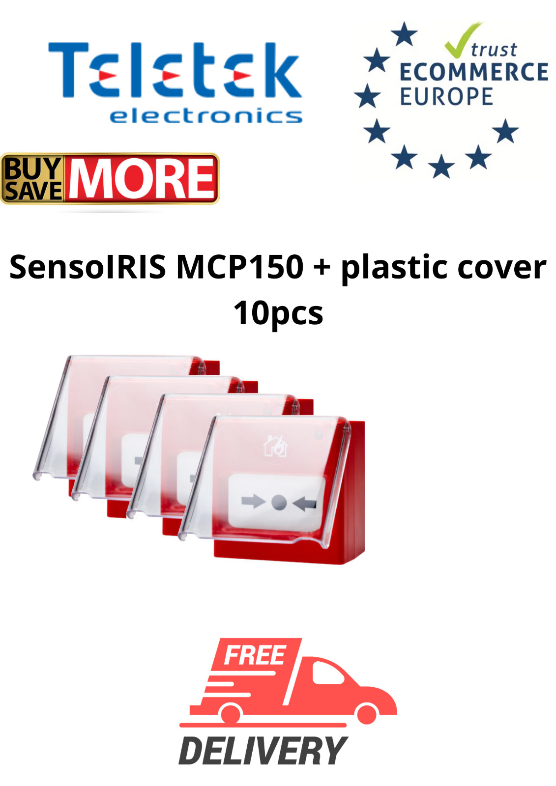 TELETEK Fire Alarm Addressables Detectors SensoIRIS MCP150 + plastic cover