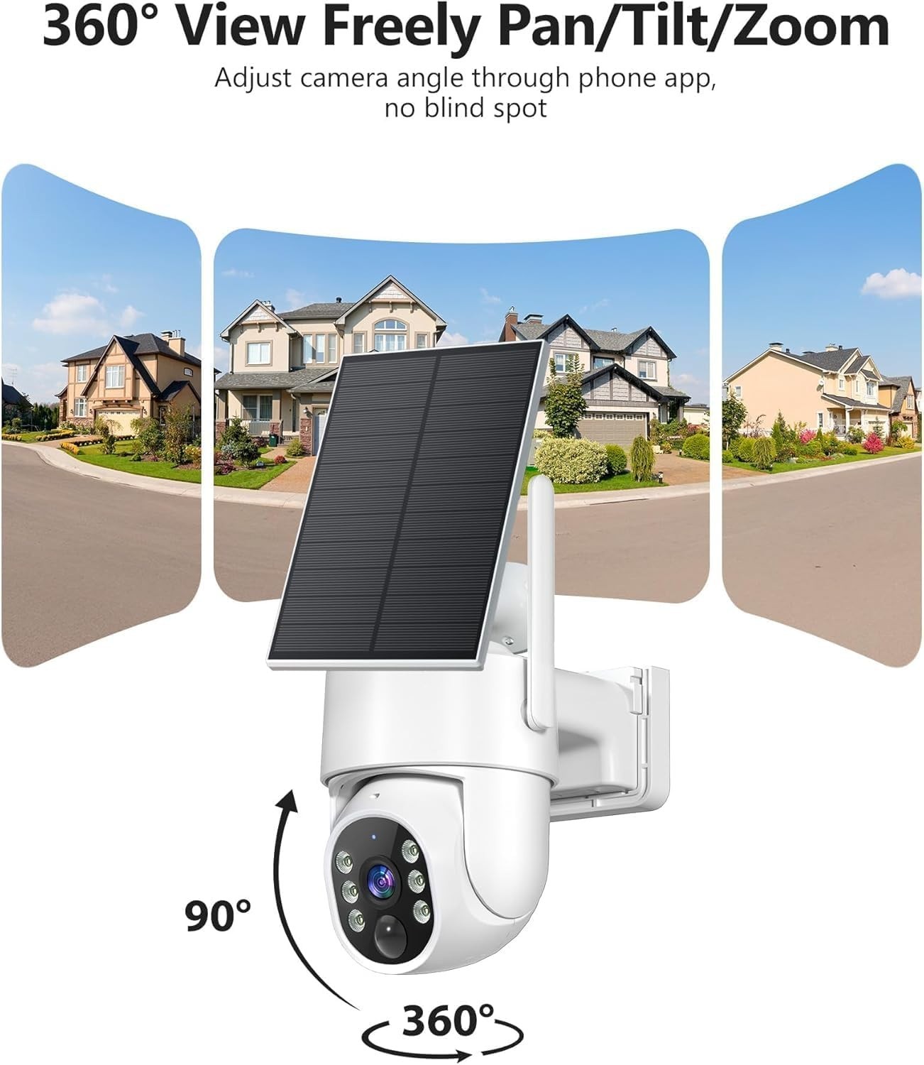 High-Performance 2K Solar Security Cameras: Wireless, Weatherproof, 4-Pack