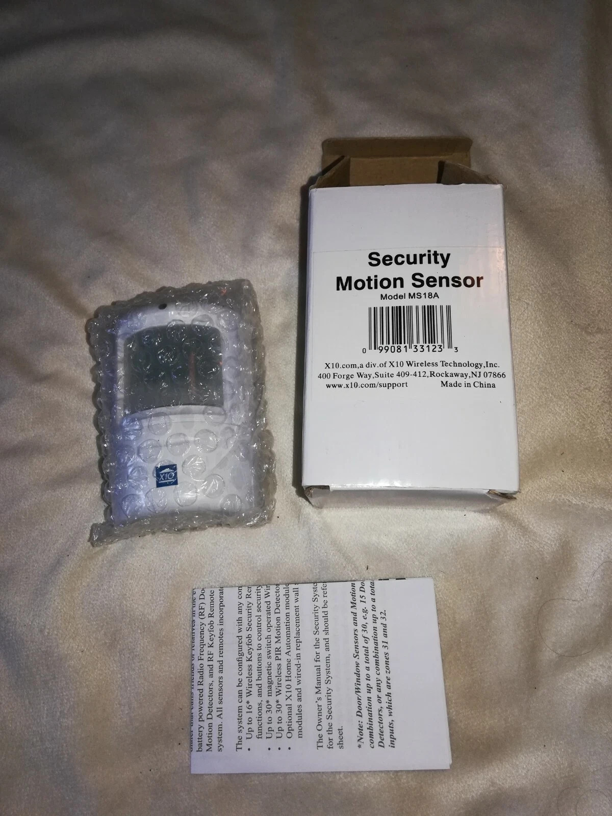 MS18A X10 Smart Security Motion Detector for SC1200 Console