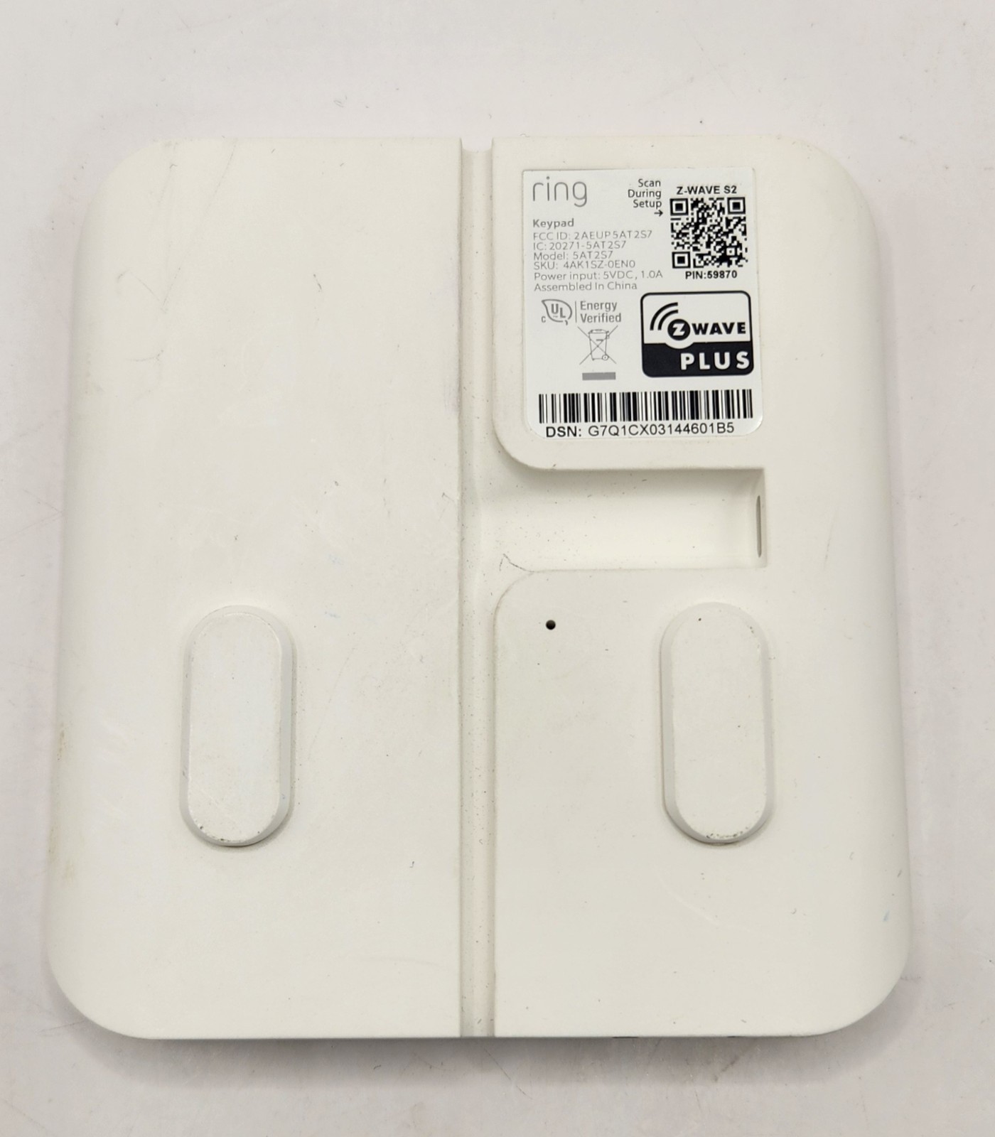 Ring Keypad 5AT2S7 (2nd Gen) White Z-Wave Plus