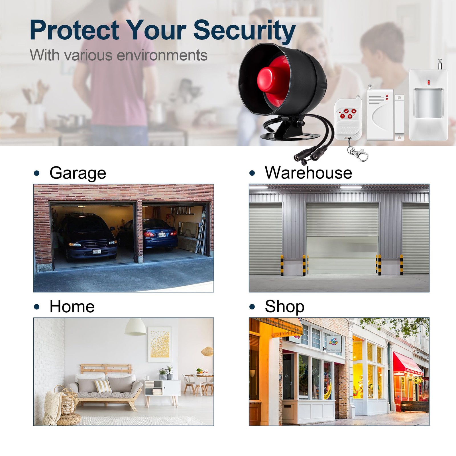 TOWODE WiFi Alarm System Siren