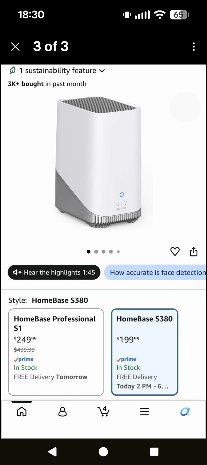 eufy S380 HomeBase 3 Edge Security Center Local Expandable Storage Sealed