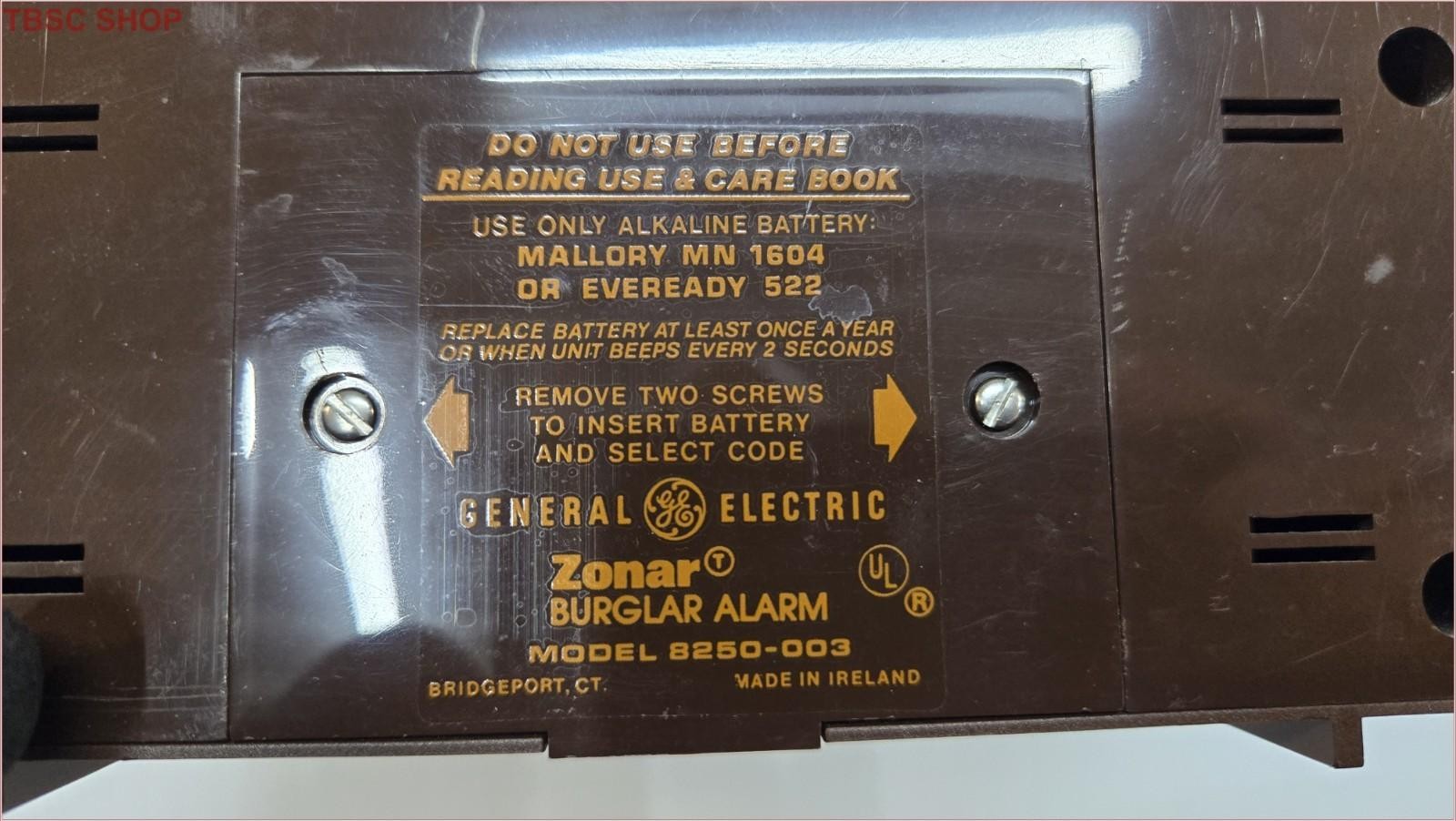Vintage Model 921558 Household Burglary Warning System Control Unit