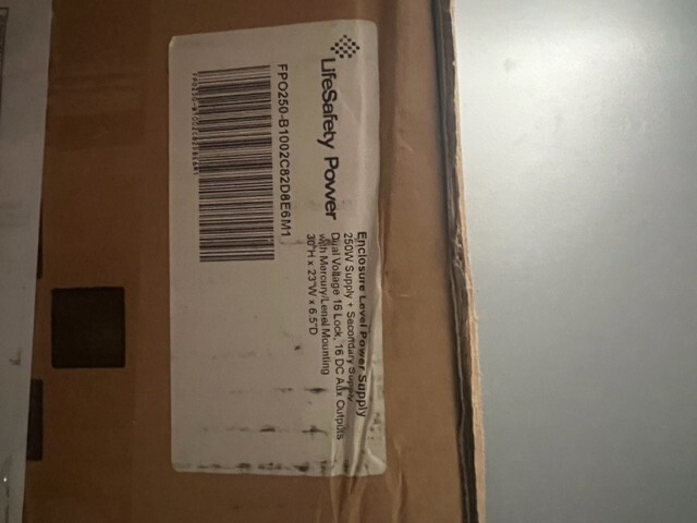 LifeSafety Power DC Power Supply with Mercury/Lenel Mounting (FPO series)