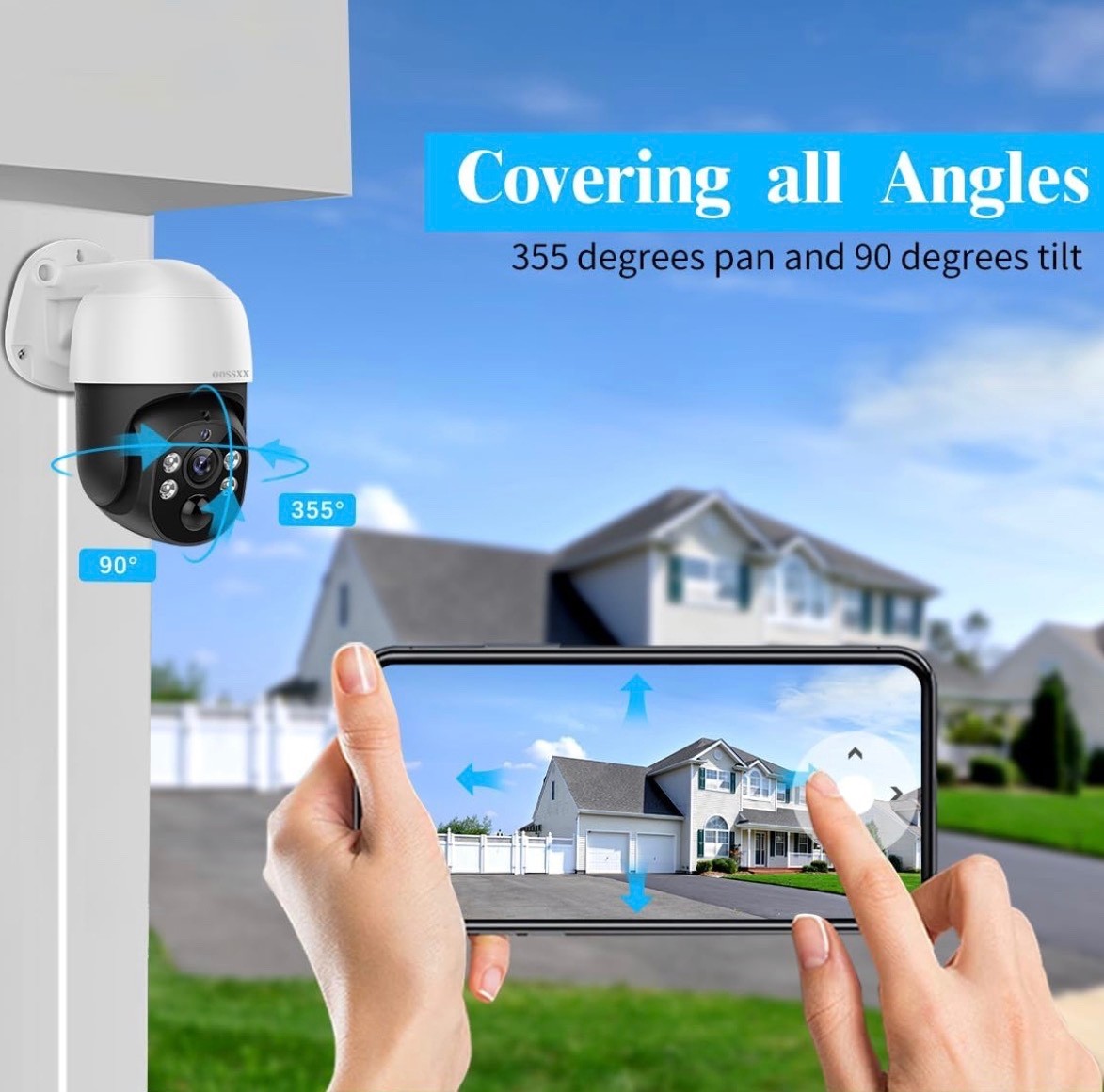 OOSSXX 4K/8 Megapixel/ 6 Camera / 2-Way Audio PoE Wired Outdoor Security Cameras